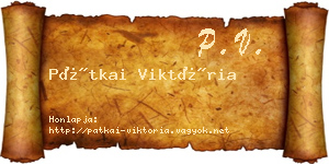 Pátkai Viktória névjegykártya