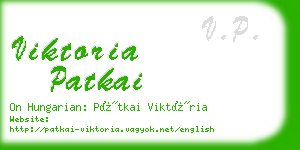 viktoria patkai business card